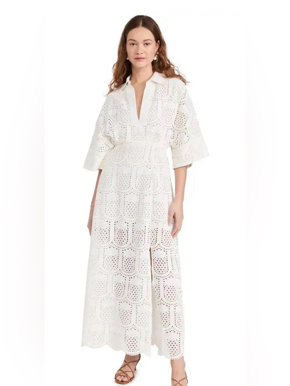 Sundress Soidee Pineapple Eyelet White Dress